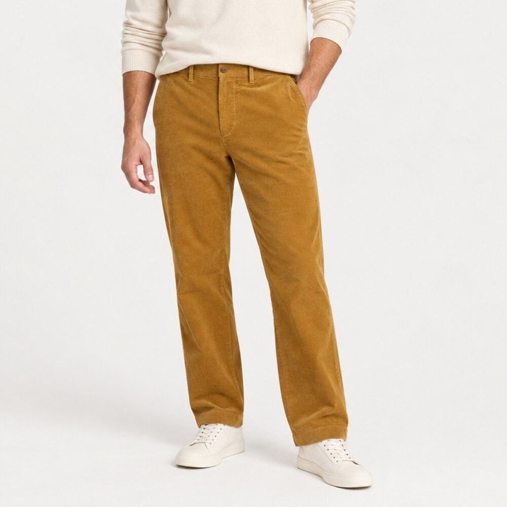 J.Crew Men's Broken-In Straight Pant Stretch Corduroy Vintage Goldenrod 29x30